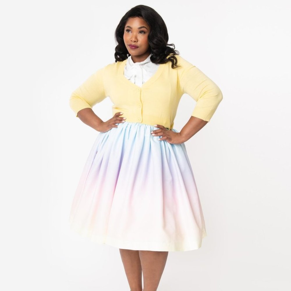 Pastel Rainbow Ombre Swing Skirt - Magnolia Place